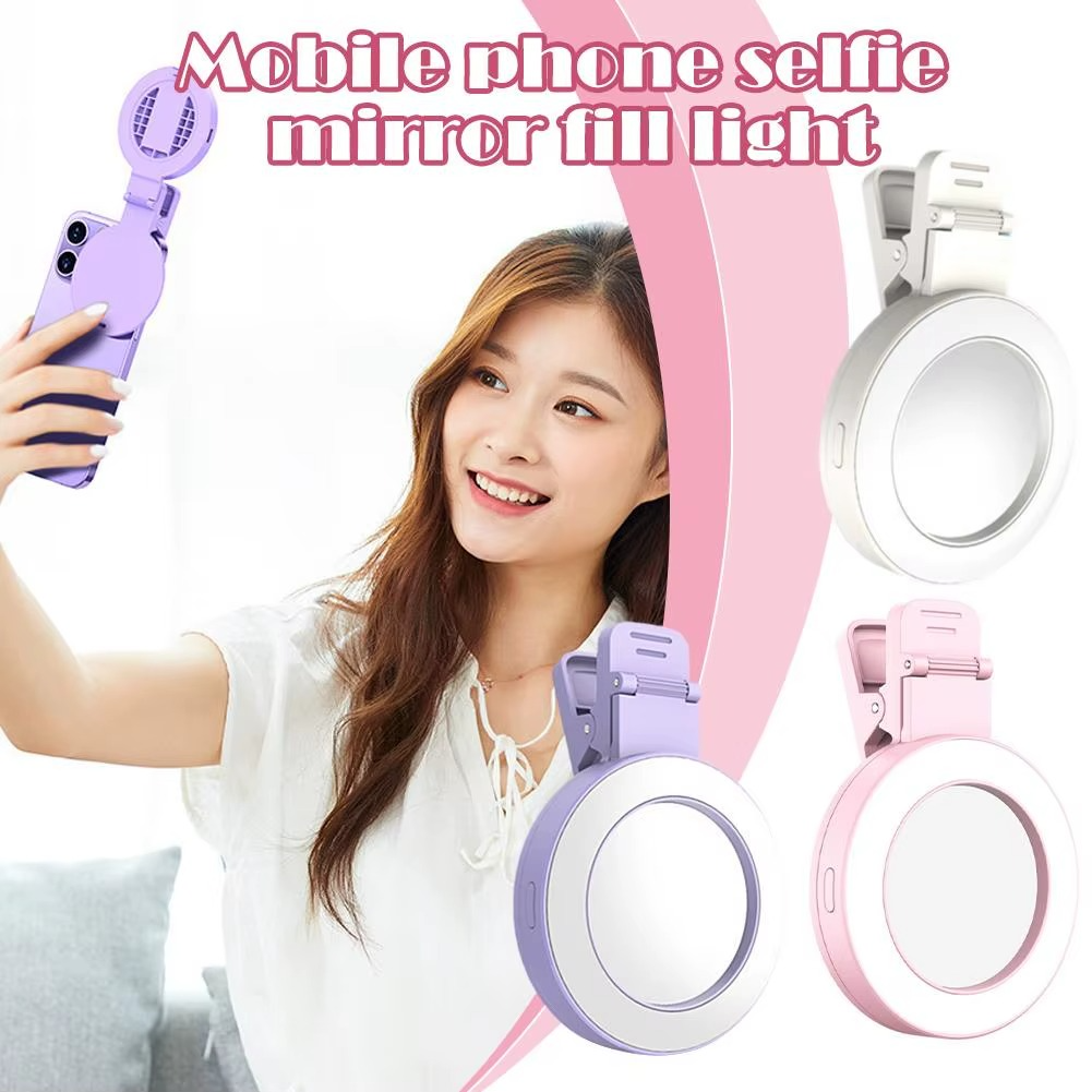 Led Fill Selfie Light With Mirror