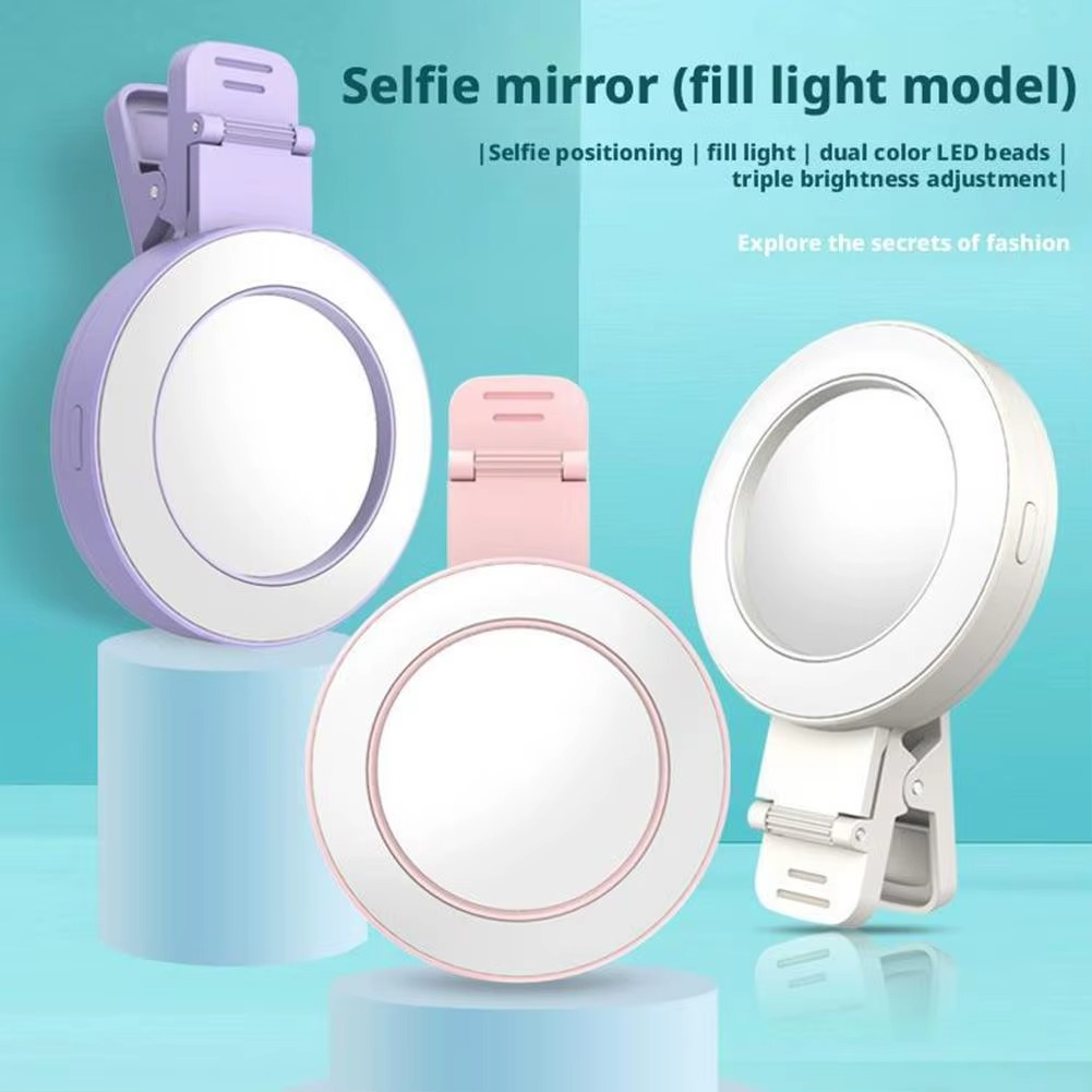 Led Fill Selfie Light With Mirror