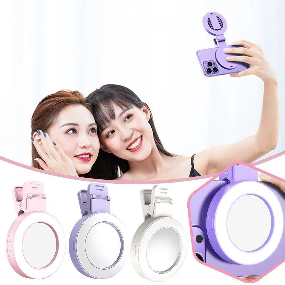 Led Fill Selfie Light With Mirror
