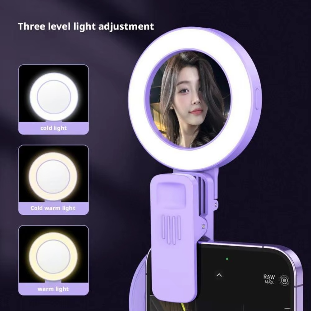 Led Fill Selfie Light With Mirror